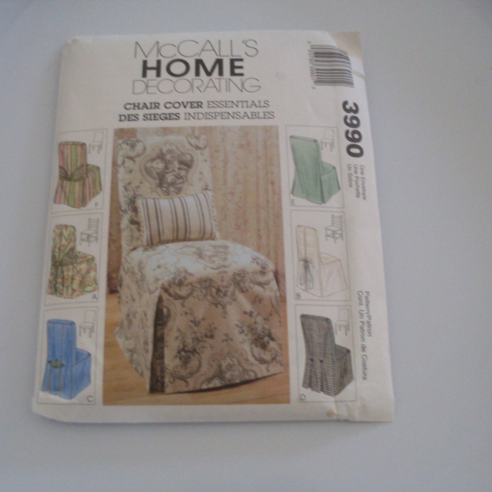 McCall's Home Decorating Chair Cover Pattern
